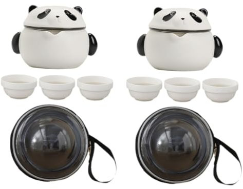 ABOOFAN 2 Ensembles Théière Portative Pot Tasse à Café Glacé Plateau De Thé Tasse De Voyage Tasses à Petite Théière Boules à Thé Pour Le Thé En Vrac Tasse à Thé Céramique