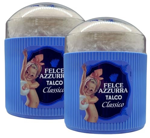 2x Barattolo TALCO Classico Con Piumino. Una Polvere Naturale, Ideale Dopo Il Bagno o La Doccia, Che Lascia La Pelle Fresca e Piacevolmente Profumata 250g