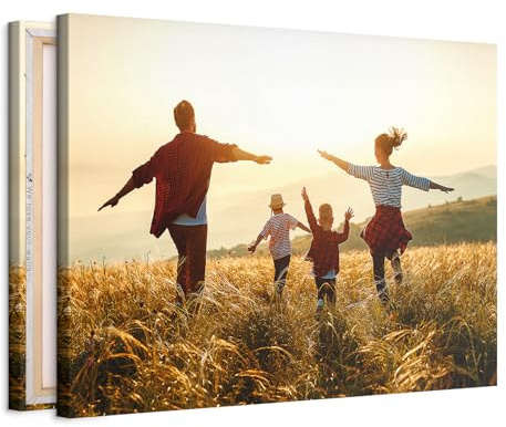 murando - Quadro Personalizzato con Foto su Tela Strutturata 30x20 cm STAMPA FOTO ONLINE - Personalizza i Tuoi Quadri - Tela Personalizzata - Idee Regali Gadget Personalizzati - Telaio in Legno