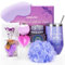 Juego de regalo de baño de spa de lavanda para mujeres, regalos de cumpleaños para mujeres, paquete de cuidado personal relajante para ella, mamá, hermana, esposa, hija, amiga, compañero de trabajo
