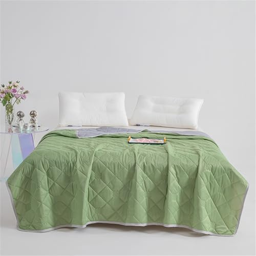 Odot Edredón Verano Cama 100/150/200, Reversible Edredon Fresco Verano Sin Funda - Ligera Manta de Enfriamiento para Días Calurosos, (Verde,200 * 230cm)