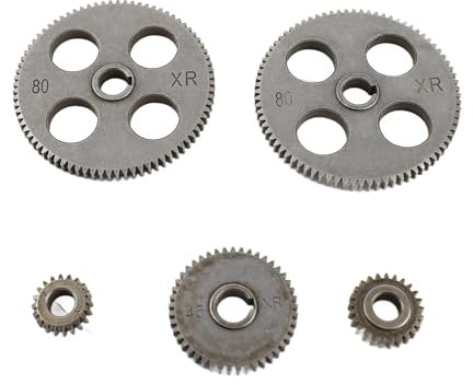 Set di ingranaggi del tornio Mini Mini T80 T45 T25 T20 Sostituzione dell'accessorio per micro -taglio e taglio metallico Struttura durevole Materiale in ferro grigio HT250 5 pcs