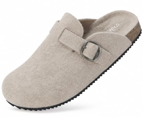 Dokela Pantofole Feltro Donna Uomo Invernali Zoccoli e Sabot | Caldo,comode,antiscivolo,Ciabatte,per casa e giardino