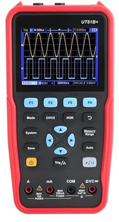 BADIKA Digital Multimeter UT81A+ UT81B+ UT81C+ UT81D Multimeter Signal Generator 50/100MHz Dual-Channel Digital Oscilloscope(UT81B Plus 100MHZ)