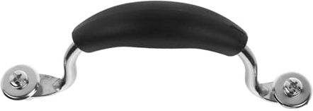 Replacement Pot Lid Handle with Dual Screw Holes, Bakelite Stainless Steel | 111mm Screw Span, Heat Resistant Anti-scald Grip, Screws Included for Metal Lids in Home or Professional Kitchens