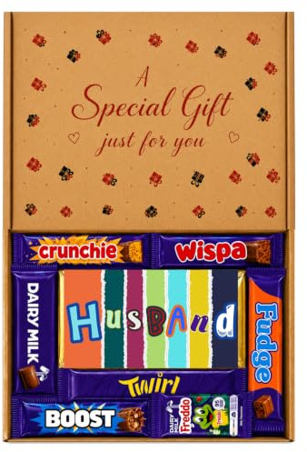 Sweetie Gift Husband Chocolate Hamper – Letterbox Friendly Chocolate Gift Box for Him – Perfect for Christmas, Birthday, Thank You, Get Well Soon, or Just Because – Sweet Treats Selection for Husband