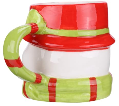 Lurrose Tazza in Ceramica da 350 Ml Motivo Pupazzo di Neve Natalizio, Tazza da Colazione per Caffè, Tè e Latte, Adatta per Casa, Ufficio e Regali di Natale Festosi Colore Colore Casuale