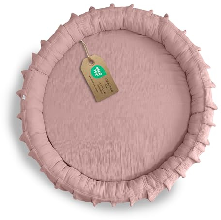 lilimaus Bodenkissen Kinder [Großes Kissen in 12 Farben] - Sitzkissen mit 100% Musselin-Baumwollbezug - hautfreundlich, atmungsaktiv und waschbar - Spielmatte Baby