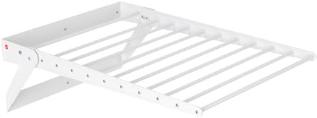 Hailo 3271901 Wäschetrockner | Klappbarer Wäscheständer | Wandschranktrockner aus Metall | Weiß | Platzsparend und massiv weiß | Laundry Area Systems
