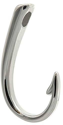 NaturSchatulle Edelstahl Angelhaken Anhänger Silber Kettenanhänger Schmuck Haken Zubehör Angler Basteln Schmuckherstellung DIY