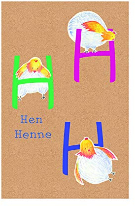 Komar Wandbild | ABC Animal H | Poster, Kinderzimmer, Buchstaben, Bild, Wohnzimmer, Schlafzimmer, Dekoration, Kunstdruck | ohne Rahmen | P036H-50x70 | Größe: 50 x 70 cm (Breite x Höhe)