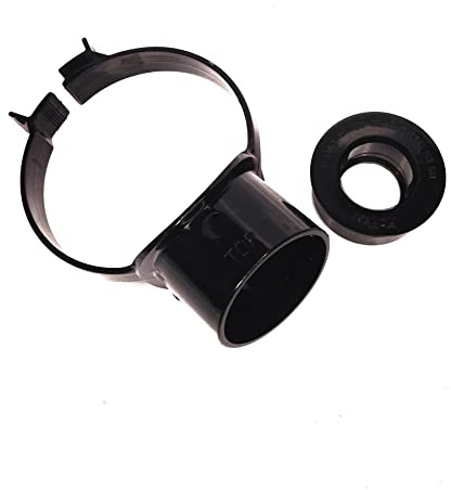 Floplast Soil Pipe Black Strap Boss with 36mm Solvent Boss Adapter