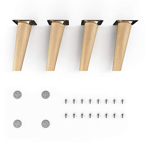 sossai Möbelben i oljebehandlat bokträ CLIF ROUND HMF2 15 cm hög runda sned design för byråer skåp hyllor