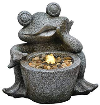 jiande Relaxation Tabletop Fountain, Natural Animal Ornaments Water Fountain Indoor Decorations Creative Flowerpot Arrangement Opening Gifts