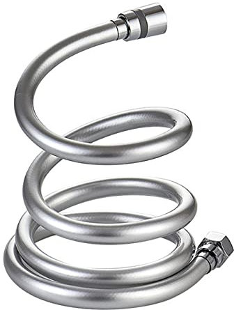 Tappeti Design Extra Lange Badezimmerverbindung Home Ersatzteile Handheld Flexibler Knickschutz-Duschschlauch PVC Silber Auslaufsicher Einfache Installation - 1,5 m