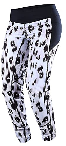 Troy Lee Designs Mountain Bike Cycling Bicycle Riding MTB Pants for Women, Luxe Pant (SM, Wild Cat White)