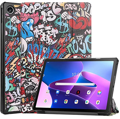XITODA Custodia per Lenovo Tab M10 Plus 3rd Gen 10.6'' 2022,Protezione in Pelle PU mit Stand Funzione Cover per Lenovo Tab M10 Plus 3. Generation TB125 10,6 Pollici Tablet,Graffiti