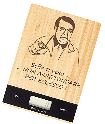Bilancia Da Cucina Personalizzata Dottor Nowzaradan Idea Regalo Frasi Divertenti Dieta Ironica fino 5kg Cucina Cibo Mamma Nonna Natale Compleanno Pranzo Cena precisa elettronica Display LCD