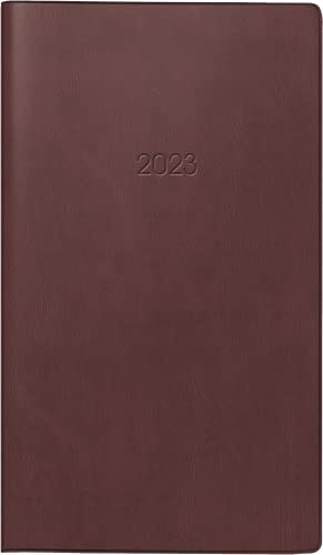 BRUNNEN Wochenkalender Modell 758 2023 Blattgröße 8,7 x 15,3 cm bordeaux