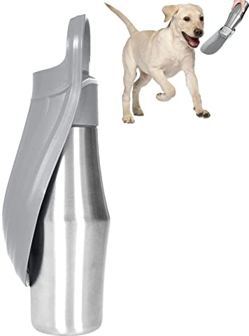 Bouteille d'eau de voyage Jeanny 500ml pour chien, en acier inoxydable, alimentée par pile