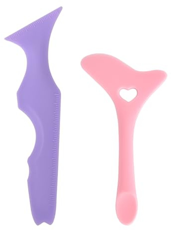 2 Stück Silikon Eyeliner Schablonen Wiederverwendbare Eyeliner Stencil Multifunktionale Lippenstift Eyeliner Silikon geflügelte Eyeliner Eyeliner Schablone für Anfänger und Professionelles