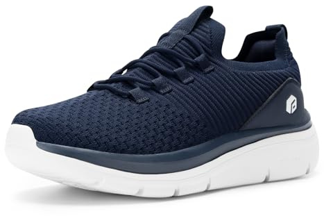 FitVille Slip On Sneakers Herren Walkingschuhe Extra Weit Sportschuhe Leichte Laufschuhe Atmungsaktive Schlüpfen Schuhe