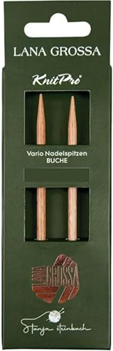 Lana Grossa Nadelspitzen Vario Buche | austauschbar & nachhaltig | aus leichtem, robustem Buchenholz | glatt & rutschfest | ideal für alle Garne | 3,0