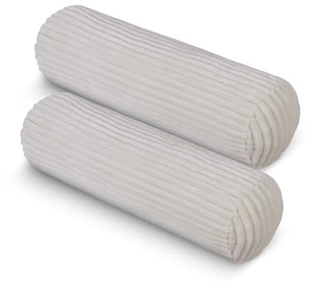 Bestlivings Sofakissen 70 x Ø20cm (2er Pack/Creme) Cord Optik - Kuschelig weicher Bezug mit Reißverschluss - Kissen - Öko Tex - Sofakissen, Dekokissen
