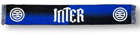 Inter Sciarpa Jacquard Logo Gothic Limited Edition, Acrilico, Unisex Adulto, Nero/Blu/Bianco, Taglia Unica