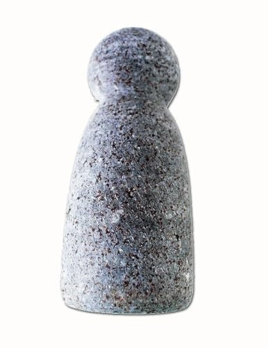 KROGHIN Granit-Stößel nur Ersatz – Stößelstein, unpoliert, schwer (Mörser nicht im Lieferumfang enthalten) (Glockenform)