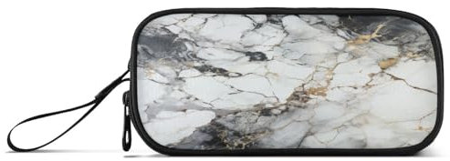 Abstrakter Weißer Marmor Federmäppchen Federtaschen Mäppchen Schlamperbox Tasche für Jungen Mädchen Schüler