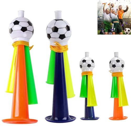 Ylinwtech 4 Pezzi Corno da Calcio, Tifo Rumori Tromba, Tromba da Tifo di Plastica, per Eventi Sportivi, Coppa del Mondo, Partite di Calcio (Colore Casuale)
