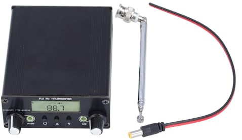 DC12V FM Stereosändare Aluminiumlegering FM Broadcast Sändare Stereo Mini Radiostation för Utomhusbiografer och Kyrkor