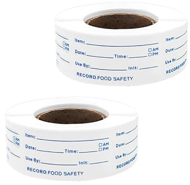 KOZOY Freezer Labels for Labelling, Pack of 1000 Self-Adhesive Fridge Preserving Labels 50 x 25 mm Removable Date Freezer Labels Removable Jam Jar Stickers Kitchen Household Labels