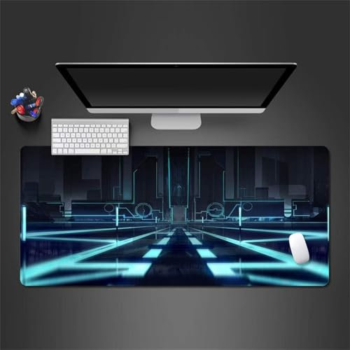Tapis de Souris Gaming 1200x600x3mm XXL Grand Mouse Pad,Paysage au Laser Tapis de Souris,avec Bords Cousus,Base en Caoutchouc Antidérapante,Surface Spéciale Améliore la Précision et Vitesse