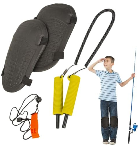 -Sicherheitspickel-Set – Angel-Sicherheitsset, Sicherheitspickel – Eispickel Mit Knieschoner Und Sicherheitspfeife, Eisbrecher-Zubehör, Outdoor-Schutzausrüstung Für Eisangeln