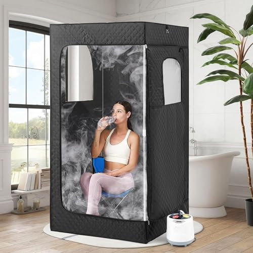 CFDZCP Sauna, Sauna Box, Portable Sauna, Home Sauna With 2.6L Steam Generator, Remote Control, Foldable Chair，for Detox Stress Relief