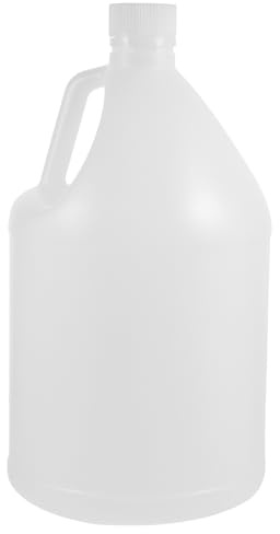 SOLUSTRE Secchio di Plastica Bianco con Manico e Coperchio, Brocca da 4 Litri in Hdpe Resistente, Contenitore Sicuro per Idratazione e Conservazione in Campeggio e Attività Outdoor