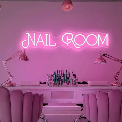 Original Nail Room Neon Sign Nail Salon Neon Light Aesthetic Pink Nail Room Wall Hanging Custom Business Neon Signage Led Nail Room Sign