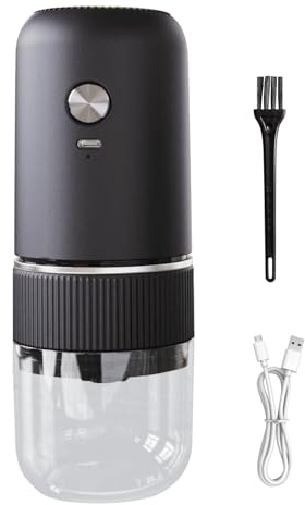 Macinacaffè elettrico – Macinacaffè silenzioso | Macinino per caffè e spezie, macchina da caffè leggera, per viaggi, campeggio, guida a casa e in ufficio