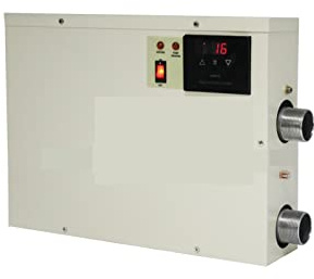 Chauffage de piscine, 1 1 kW Piscine à température constante Chauffage de chauffage étanche du chauffeur ultra-rapide chauffage for SPA Chauffe-eau électrique à bain à remous Pour piscine hors sol