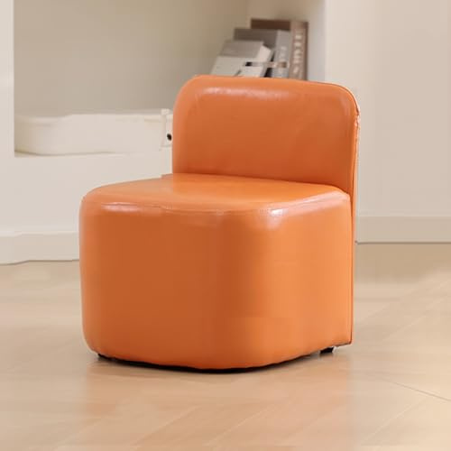 Moderner GE Leder-Pouf, Ottomane, rechteckige Fußstütze mit Rückenlehne, stapelbar, Polsterbank für Salon, Schlafzimmer und Make-up-Stuhl