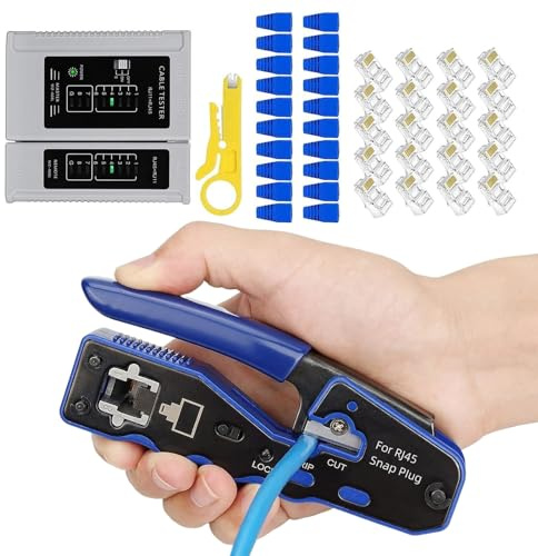 Pinza Crimpatrice - Set di Morsetti per Cavi | Pinza Precisione Per Reti Elettriche E Telefoniche