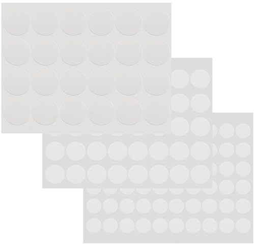 SiumPklay 290Pcs Screw Covers White Self-Adhesive (12mm/15mm/21mm) - Furniture Hole Stickers for Cabinet, Desk, Wall