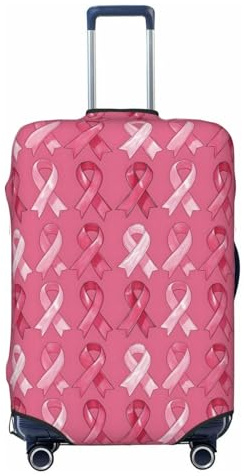 Novastar Protector de funda de equipaje, fundas de maleta con estampado de cinta rosa suave para maletas de 29 a 32 pulgadas