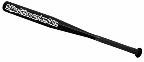 Baseballschläger Alu DDR Schöne Grüsse aus dem Osten schwarz 65 cm lang 26 Zoll