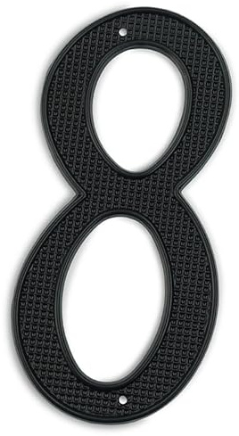 husnummerplaketter, 1 St 101 Mm Metall Husnummer 4 Tum Svart Aluminiumlegeringsnummer Brevlåda Adressskylt #0-9(8 Black)