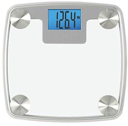 InstaTrack Digital Bathroom Scale, Scales for Body Weight, Auto Recognition, Measures Weight up to 440 lbs, Batteries Included, Silver