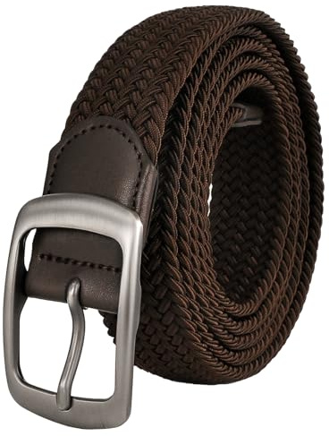 Awlyfm Flechtgürtel Herren 120-180cm Stretchgürtel Elastischer Gürtel Männer Schwarz Braun