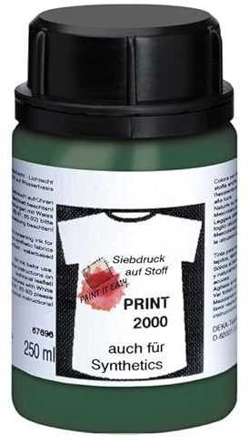 PAINT IT EASY NEU Siebdruckfarbe DEKAPRINT 2000, 250 ml, Dunkelgrün